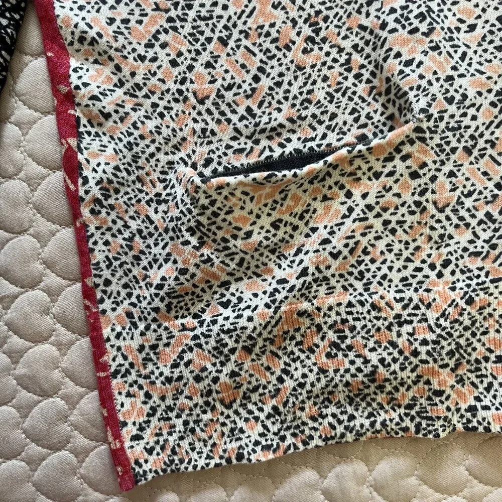 NWOT Marc by Marc Jacobs Punch Pink Multi Punch Pink Cotton Cardigan Size XS